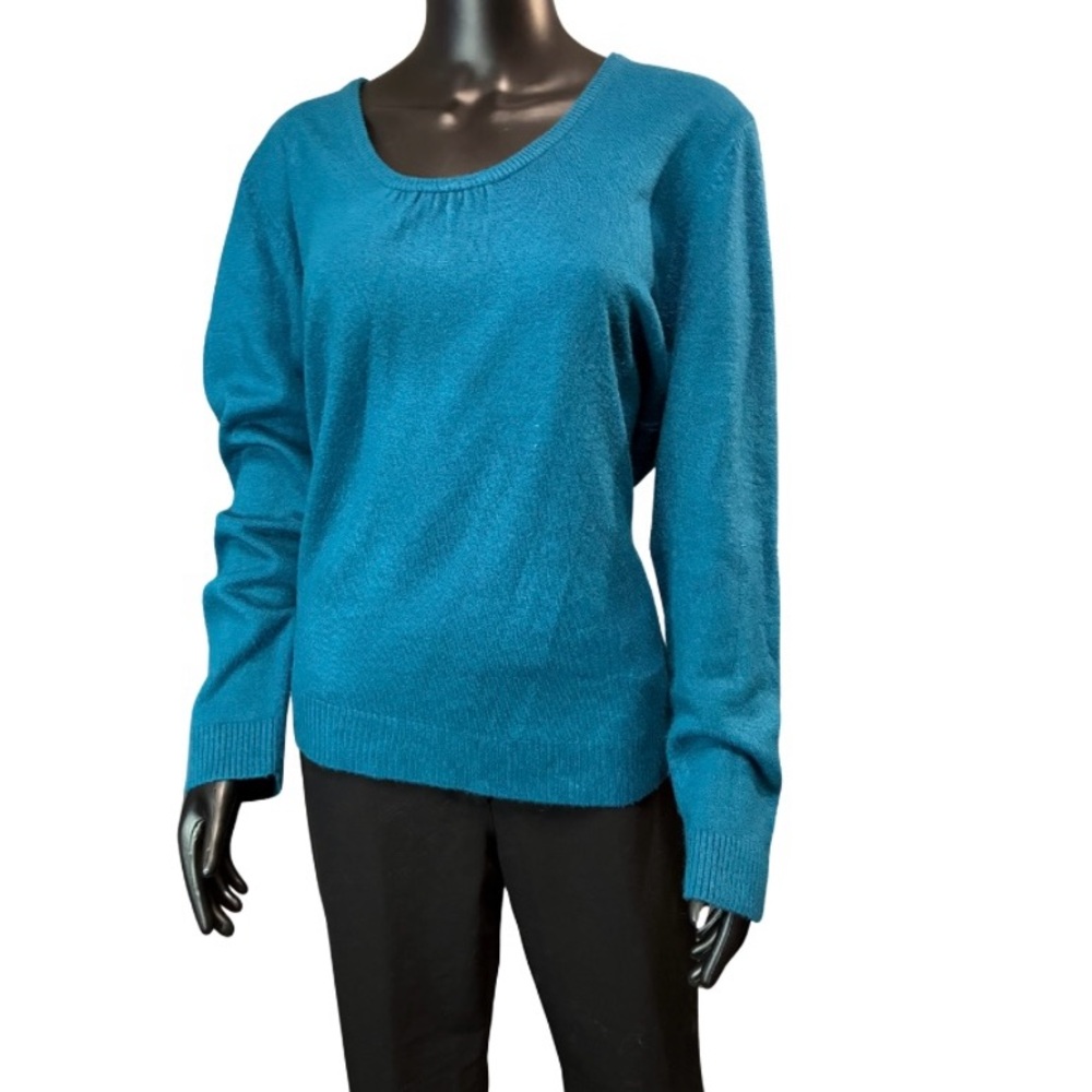 Just My Size Teal Crew Neck Sweater